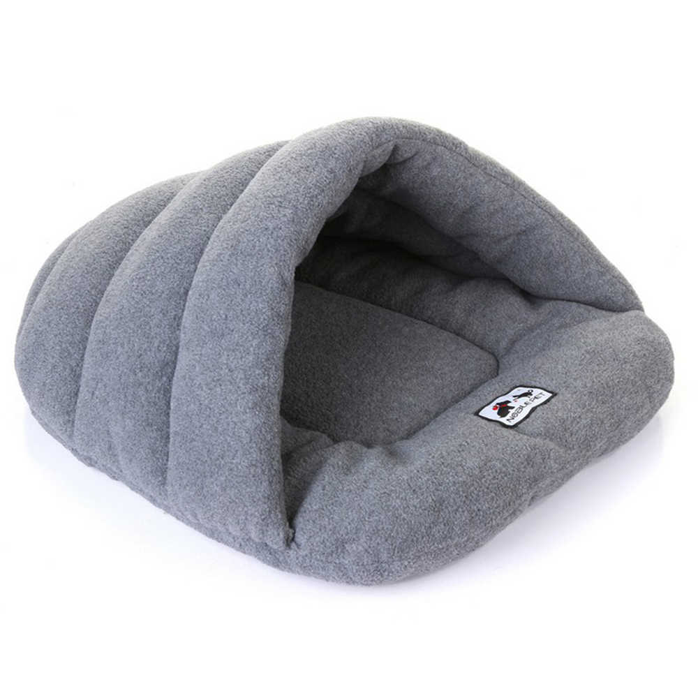 Cama para mascotas tipo perrera cálida y polar suave