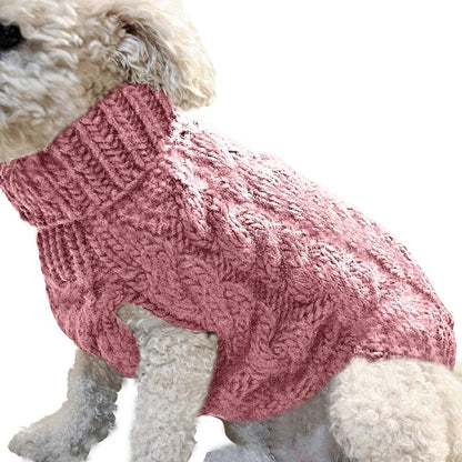 Suéter de punto para mascotas con diseño cálido y torcido